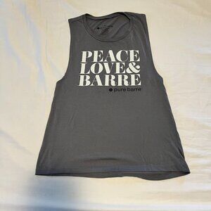 Pure Barre Gray Tank "Peace Love & Barre"